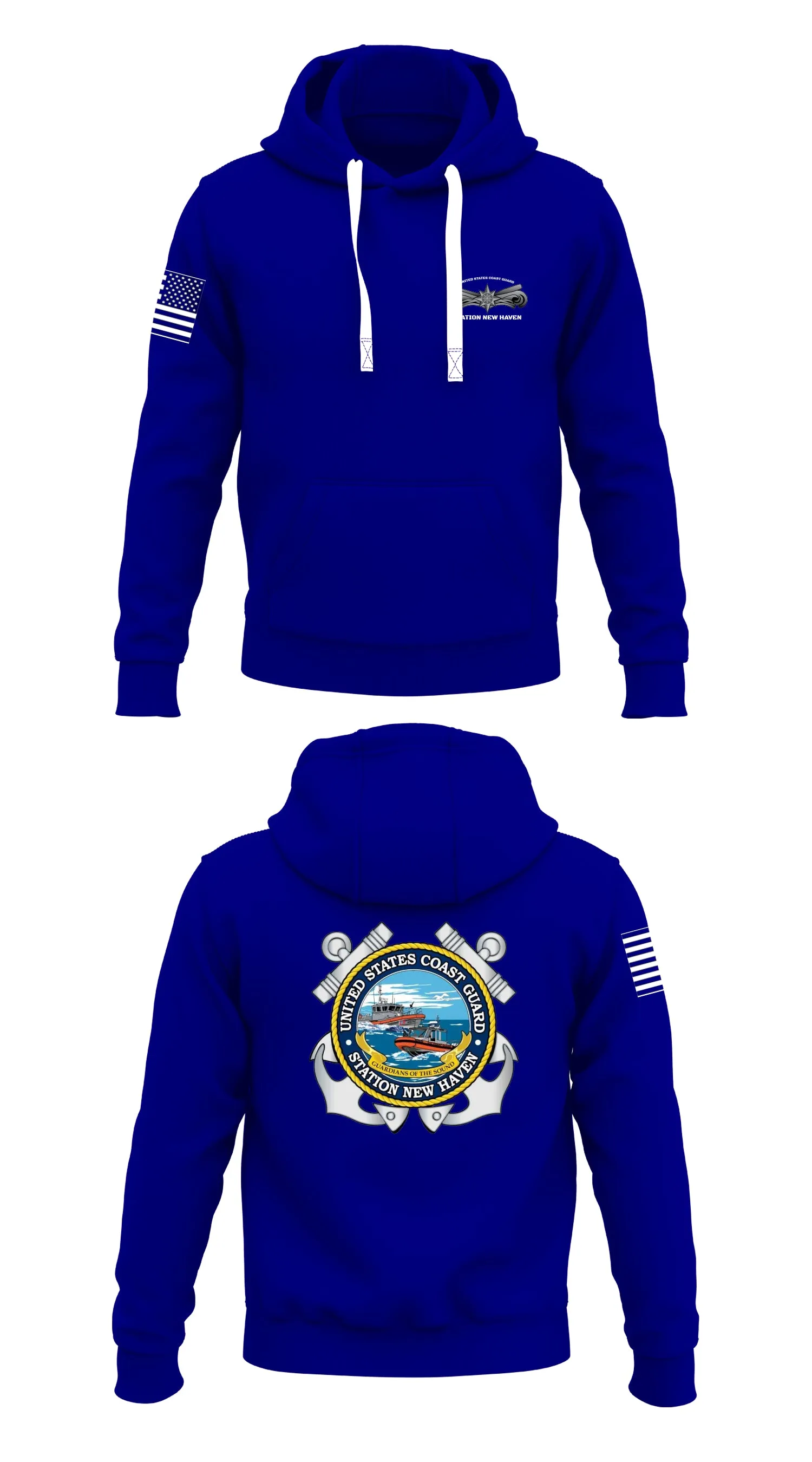 Coast guard Station New Haven  Store 1  Core Men's Hooded Performance Sweatshirt - 78435399284
