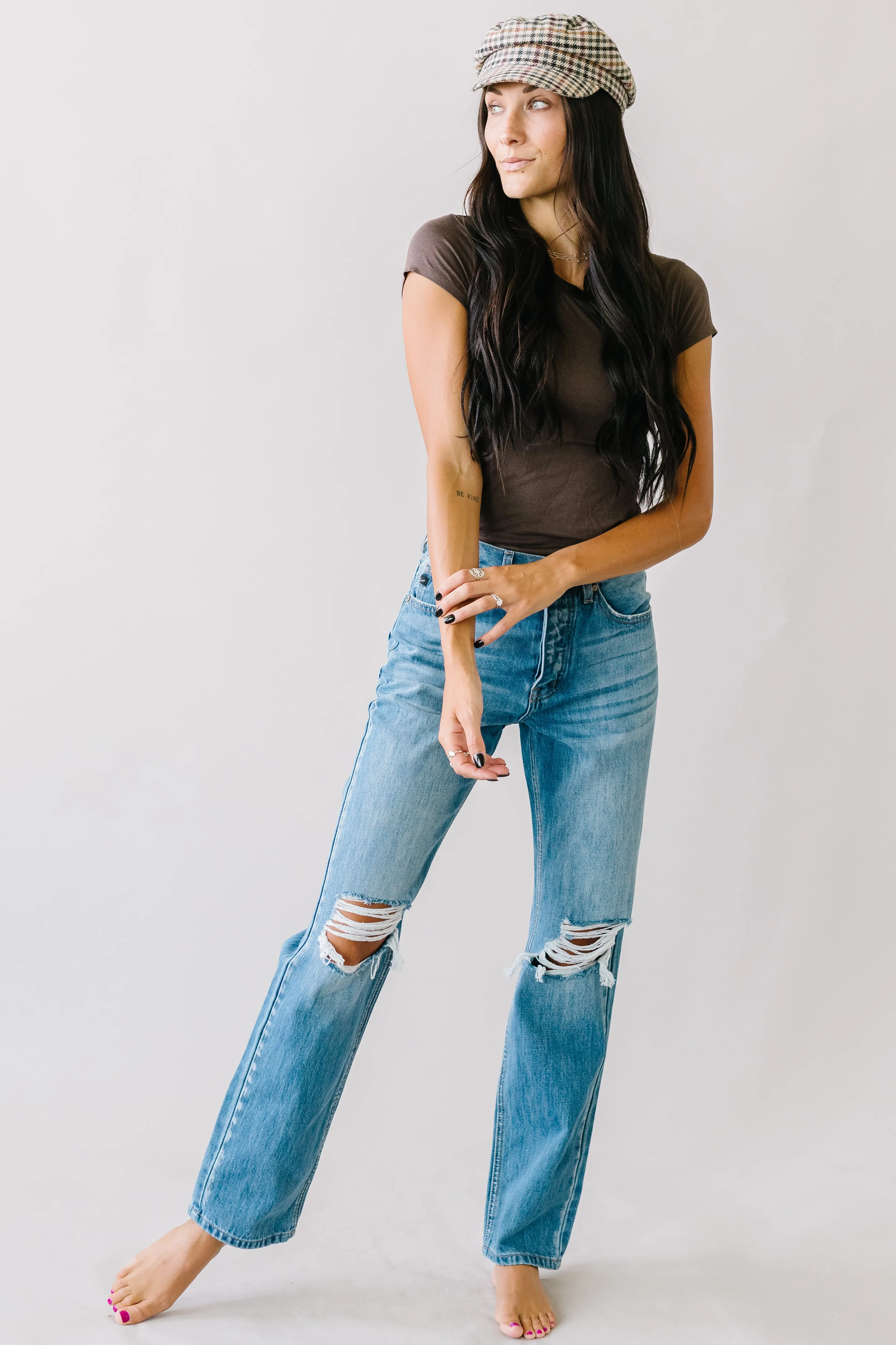 Cobain High Rise Boyfriend Jeans by KanCan in Medium Wash