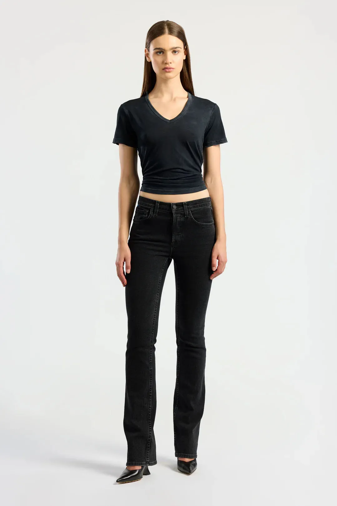 Cotton Citizen STANDARD V-NECK TEE Vintage Black