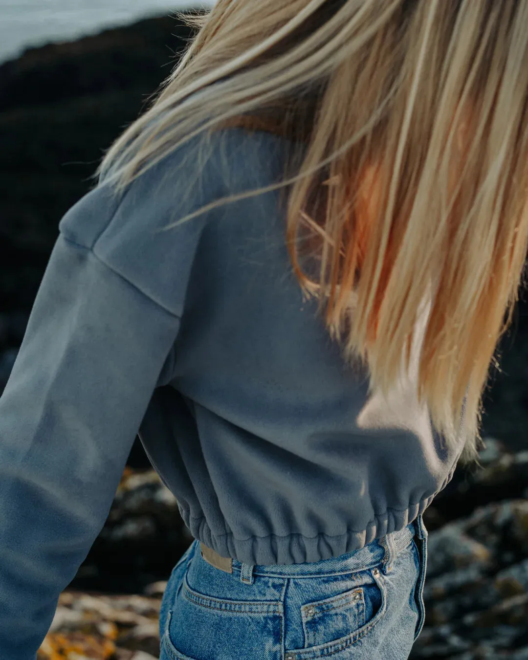 CROPPED FLEECE  - GRAPHITE