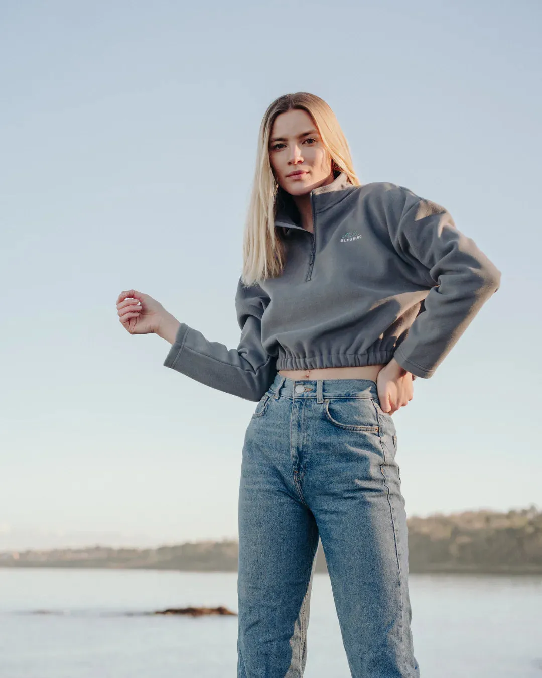 CROPPED FLEECE  - GRAPHITE