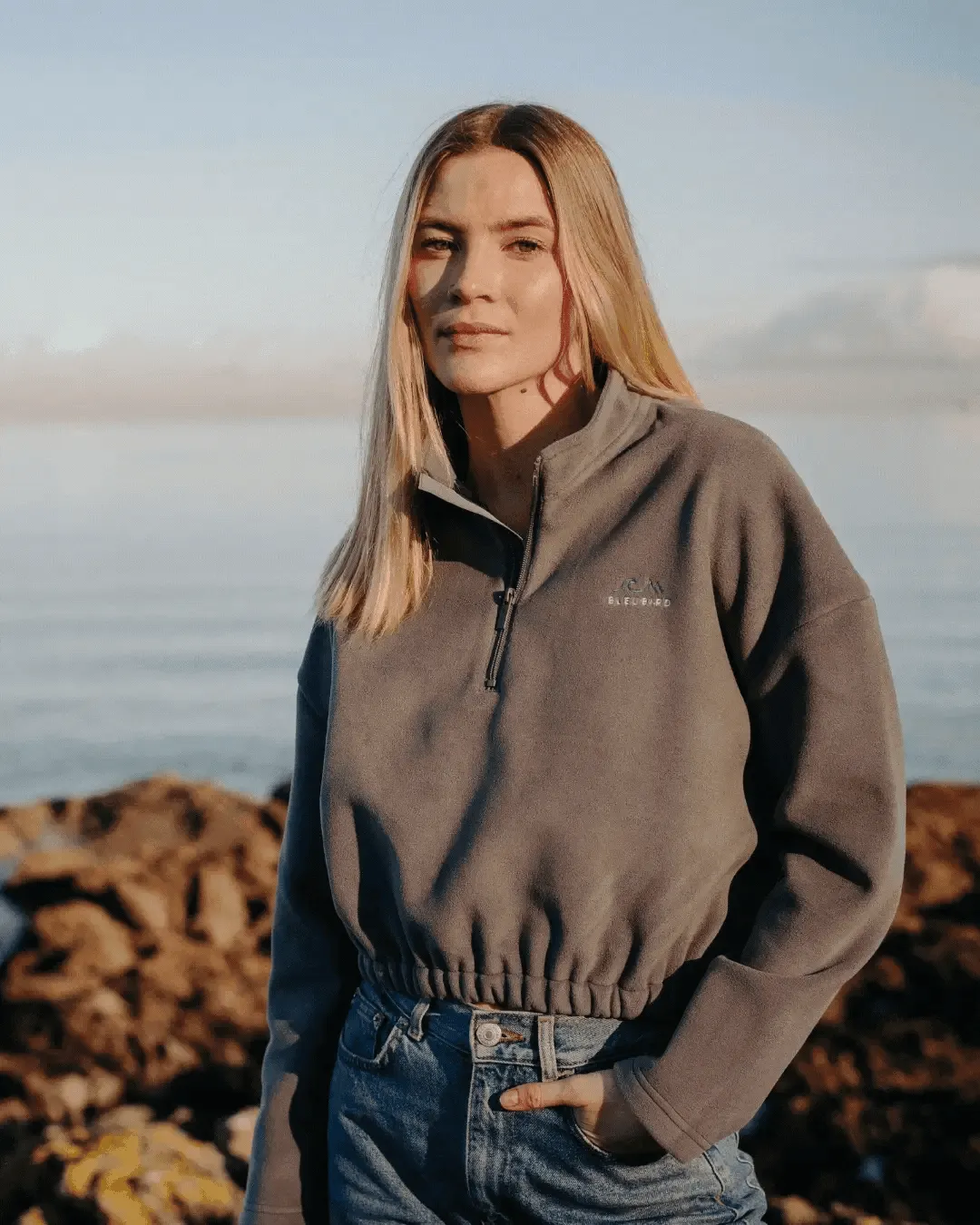 CROPPED FLEECE  - GRAPHITE