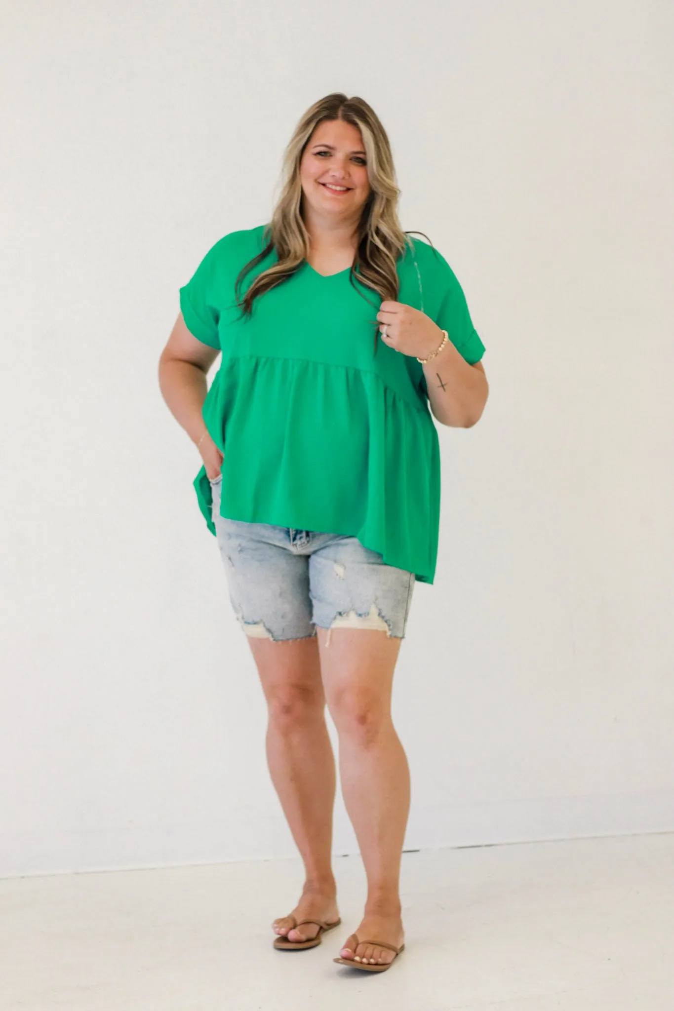 Cruise Into You Top in Sea Green