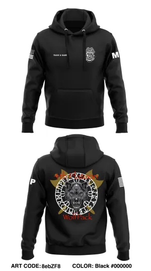 Custom - 4th PLT Wolfpack 49th MDB  Core Men's Hooded Performance Sweatshirt - 8ebZF8