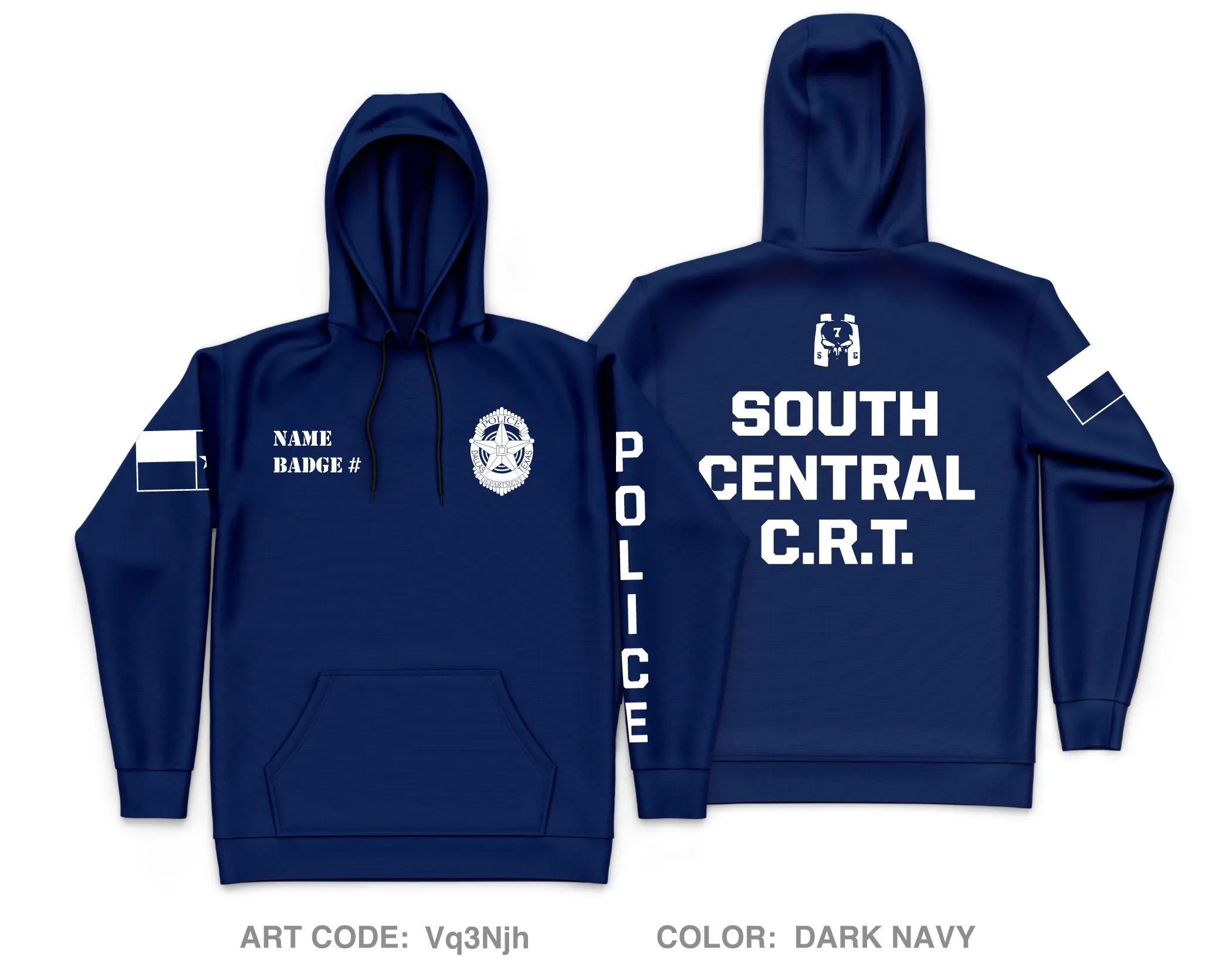 CUSTOM Dallas PD Store 1 Core Men's Hooded Performance Sweatshirt - Vq3Njh