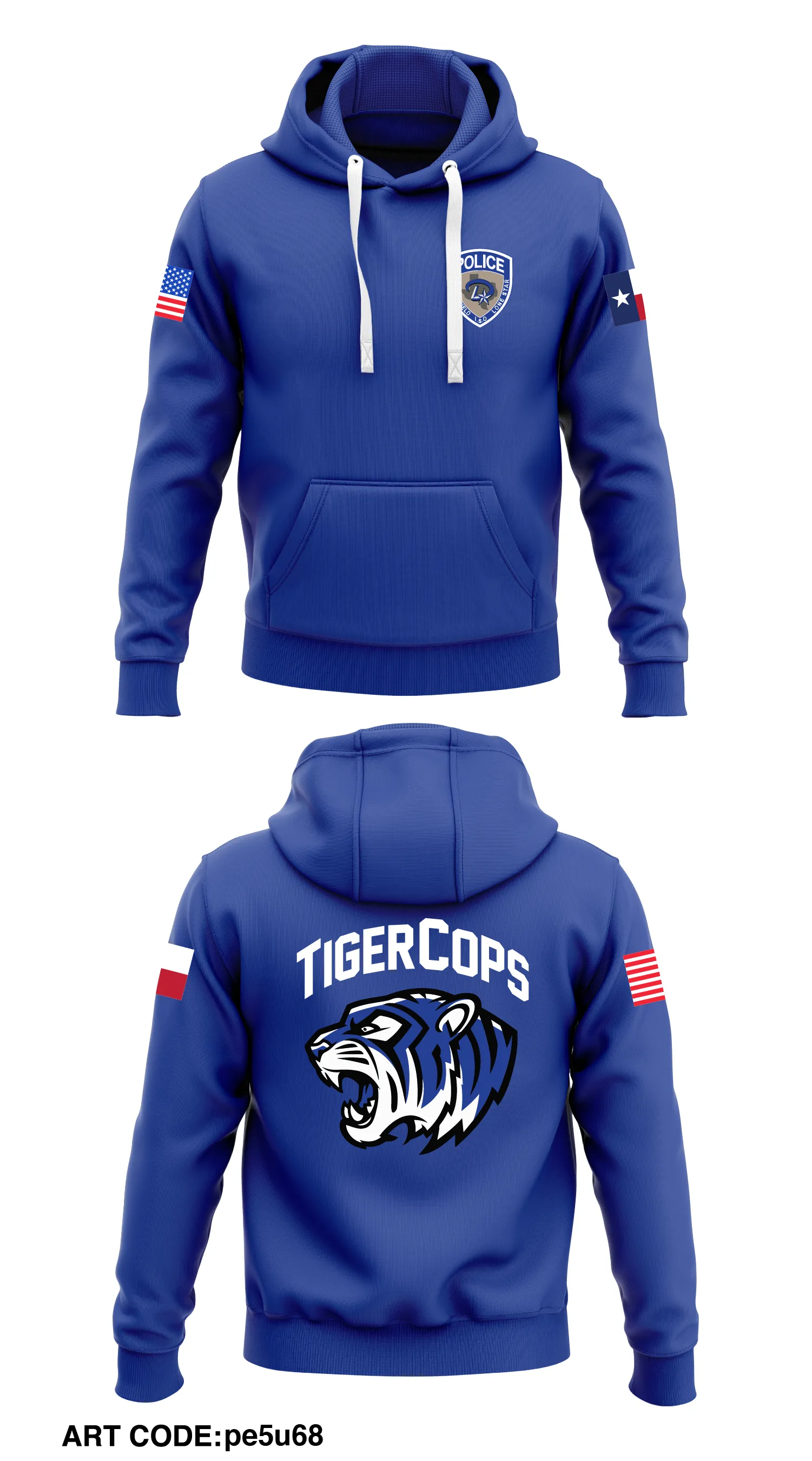 Daingerfield - Lone Star ISD Police Department  Core Men's Hooded Performance Sweatshirt - pe5u68