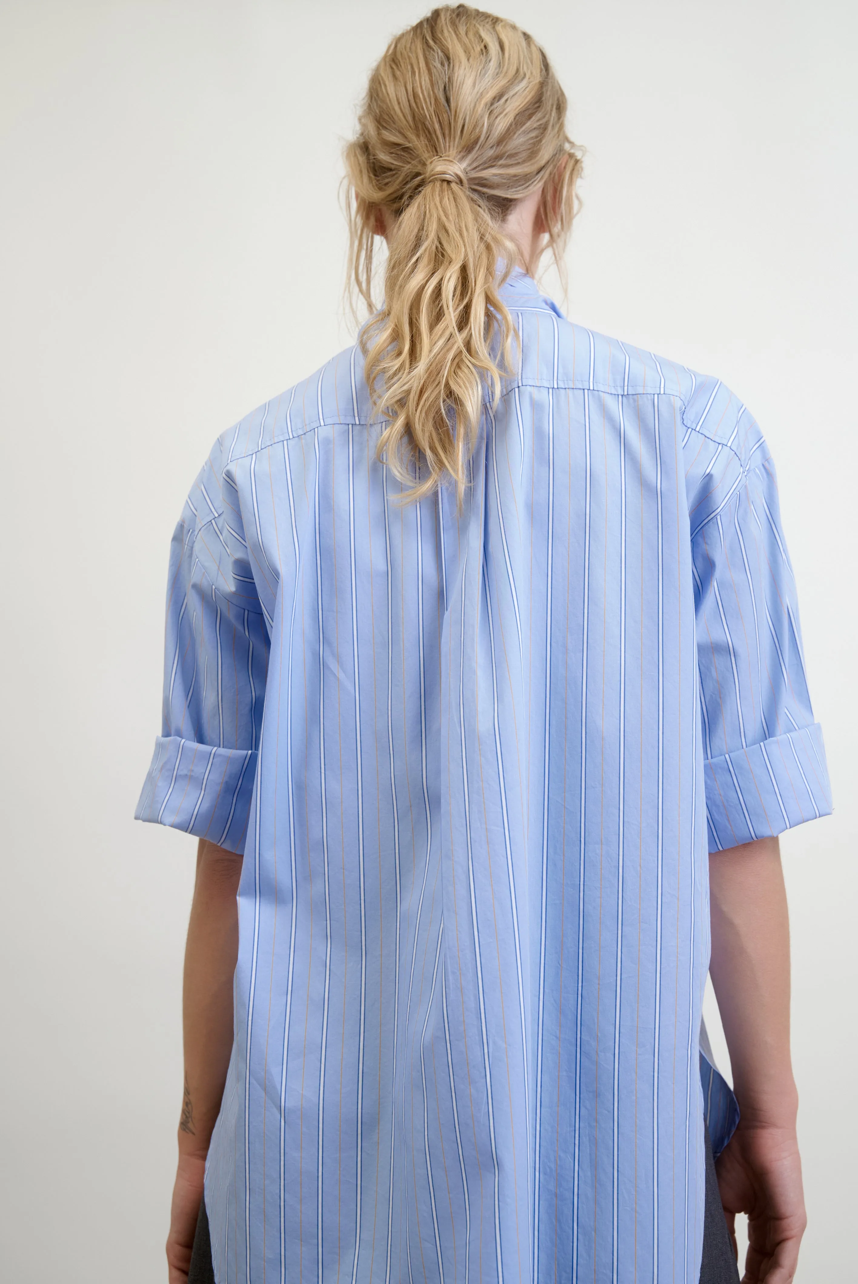 DEAR POLLY | tonal blue shirting