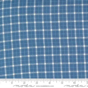 Denim Daisies Blue Jeans Plaid -- Fig Tree Co. -- Moda Fabrics