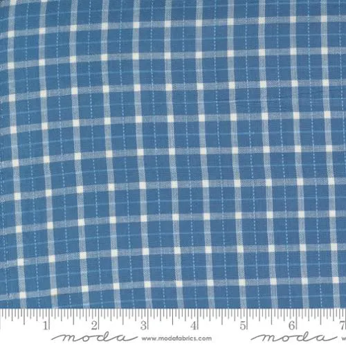 Denim Daisies Blue Jeans Plaid -- Fig Tree Co. -- Moda Fabrics