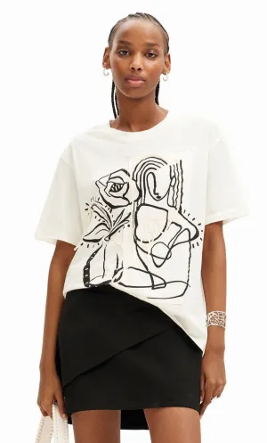 Desigual Arty Illustration Tee