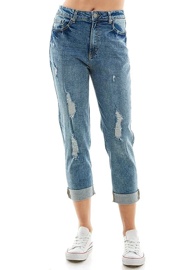 DESTROYED  BOYFRIEND JEANS