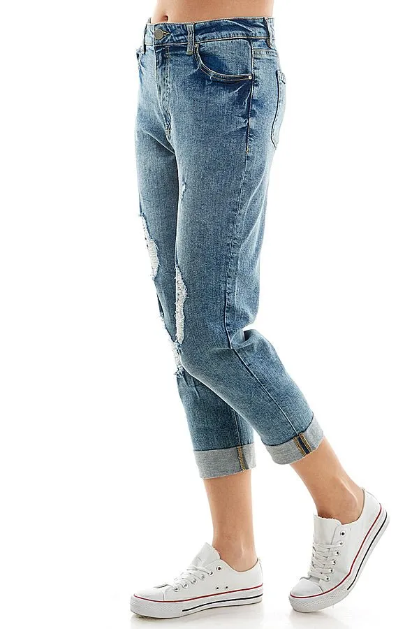 DESTROYED  BOYFRIEND JEANS