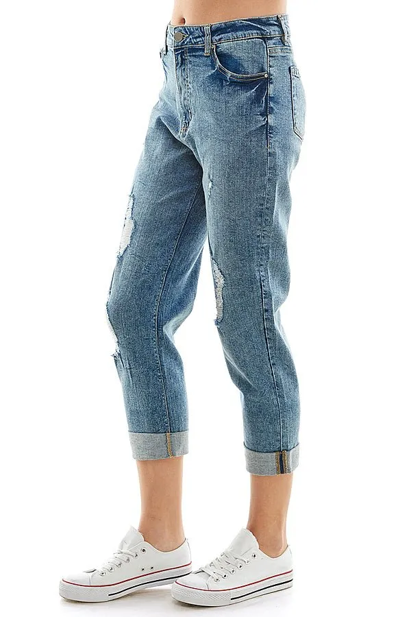 DESTROYED  BOYFRIEND JEANS