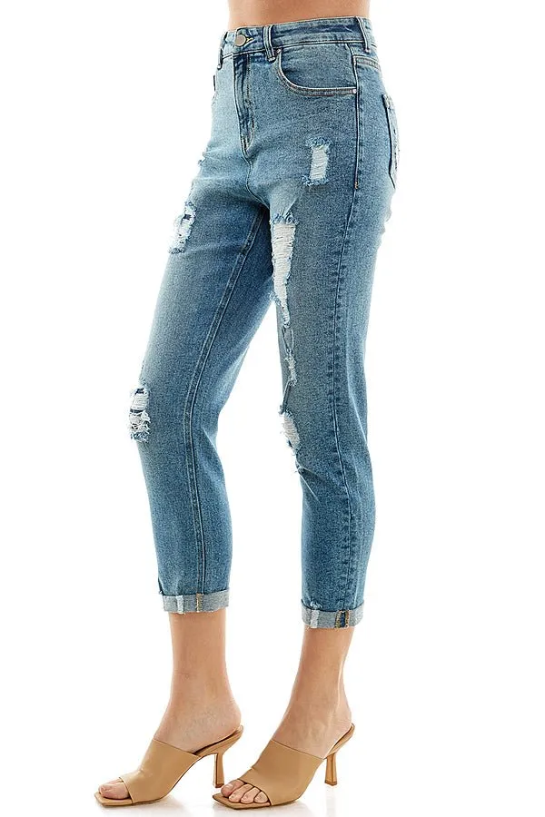 DESTROYED  BOYFRIEND JEANS