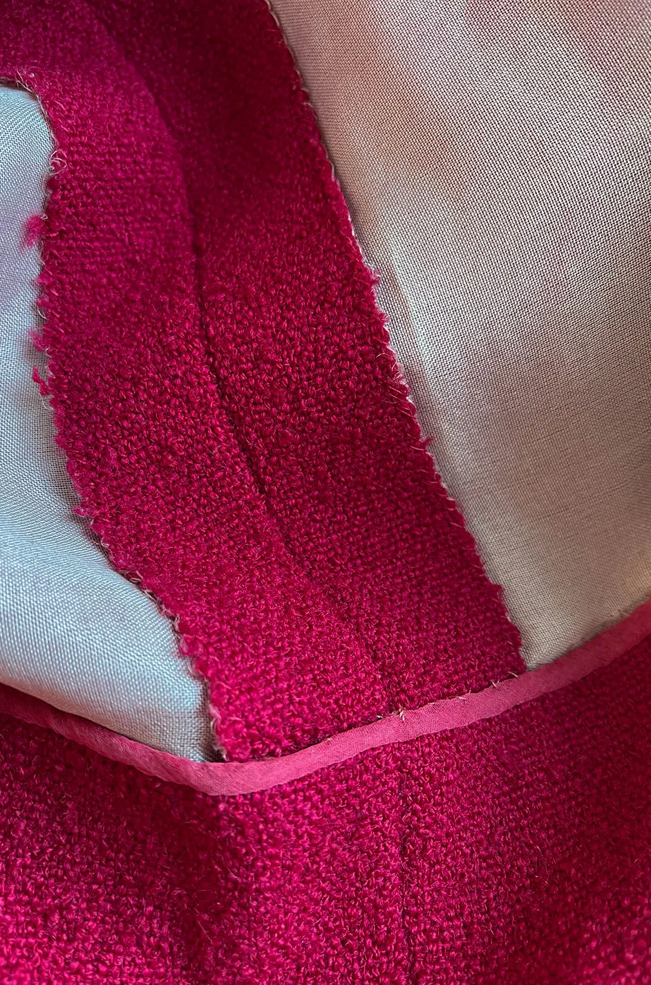 Documented Spring 1966 Christian Dior by Marc Bohan Haute Couture Raspberry Fuchsia Shift Dress