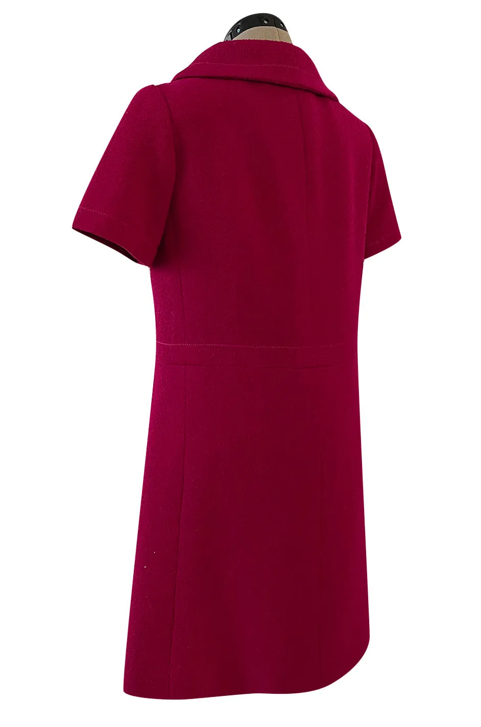 Documented Spring 1966 Christian Dior by Marc Bohan Haute Couture Raspberry Fuchsia Shift Dress