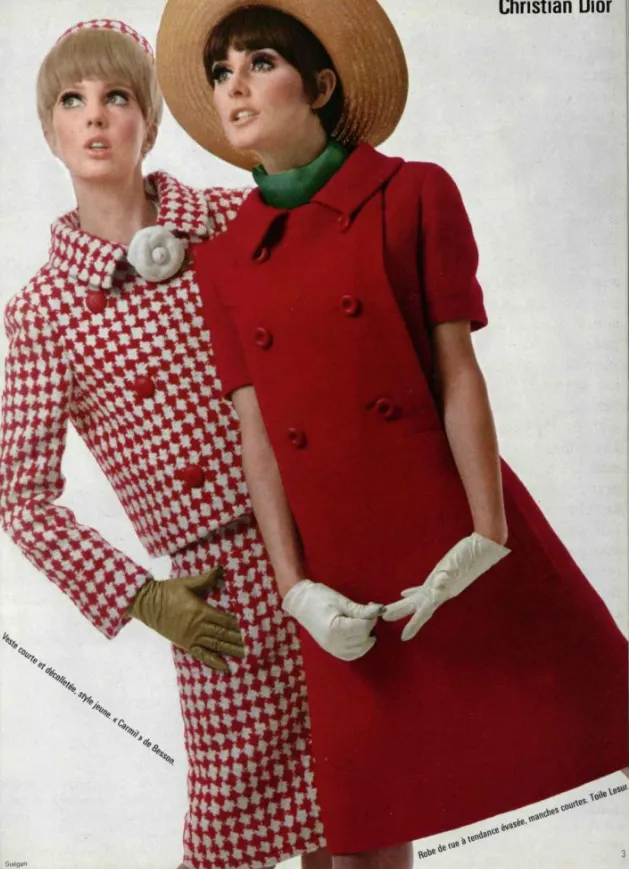 Documented Spring 1966 Christian Dior by Marc Bohan Haute Couture Raspberry Fuchsia Shift Dress