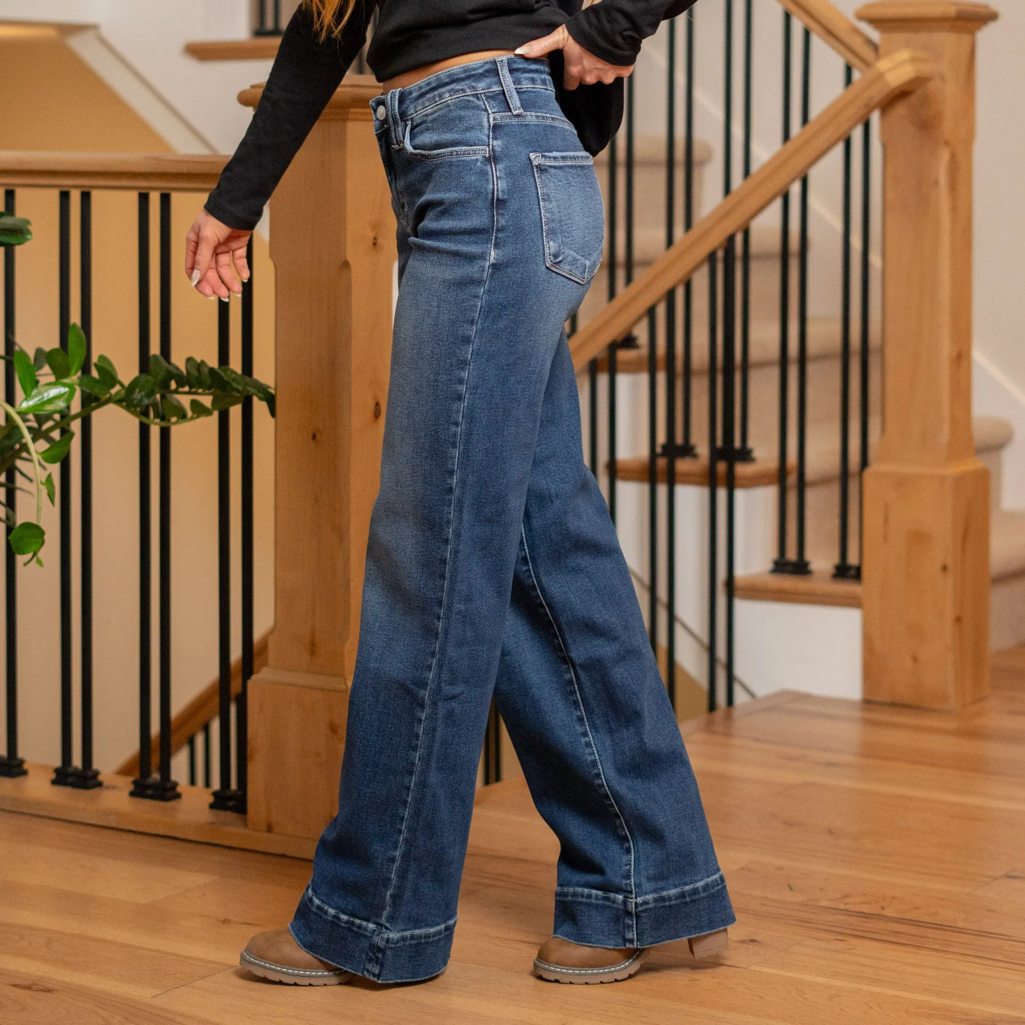 Dominated High Rise Wide Leg