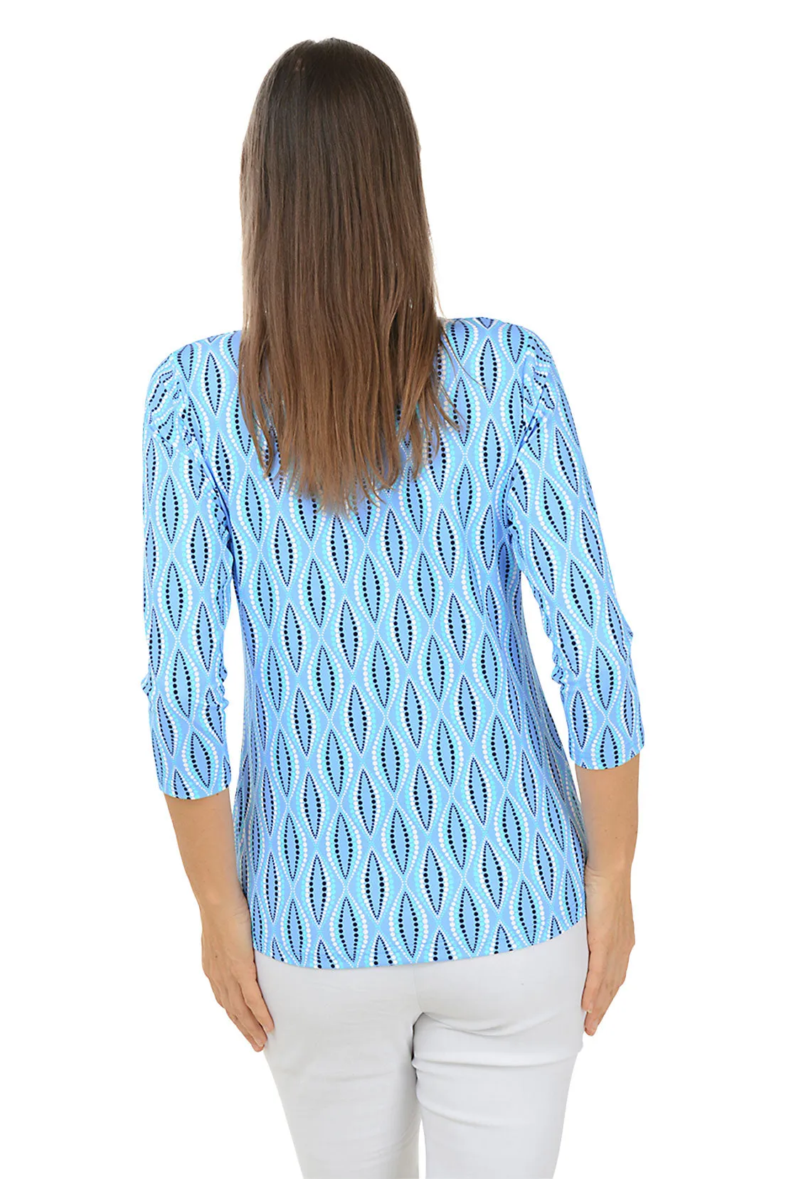 Dot Your Eyes UPF50  V-Neck Top