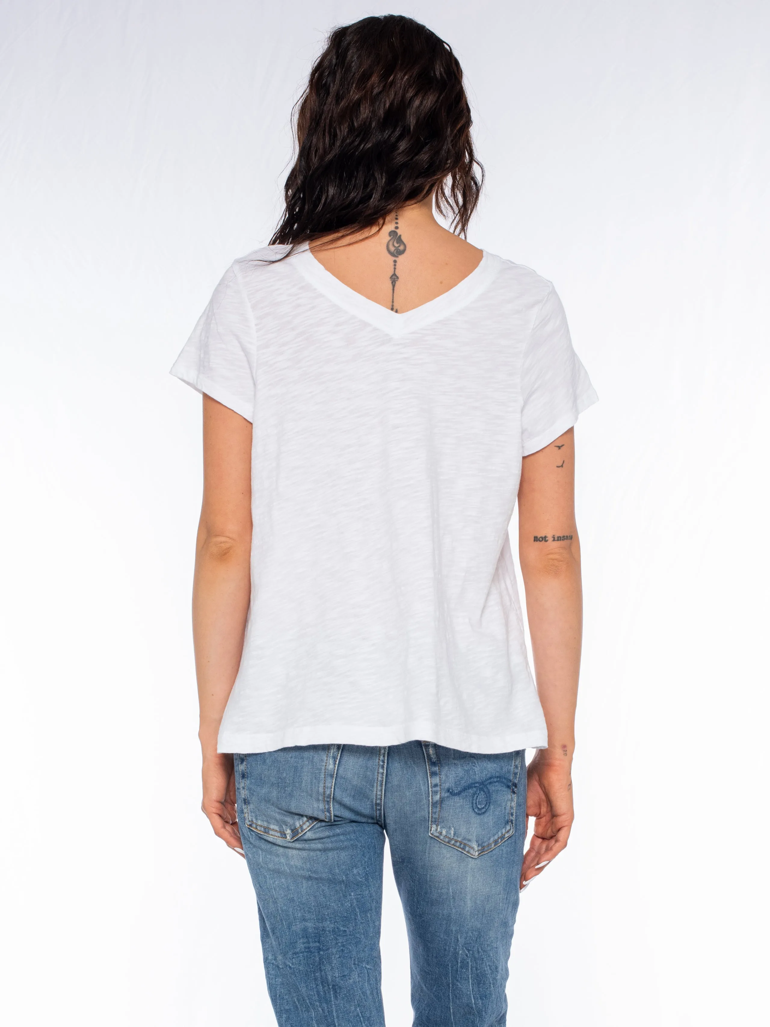 Double V S/S Shrunken Slant Back Tee