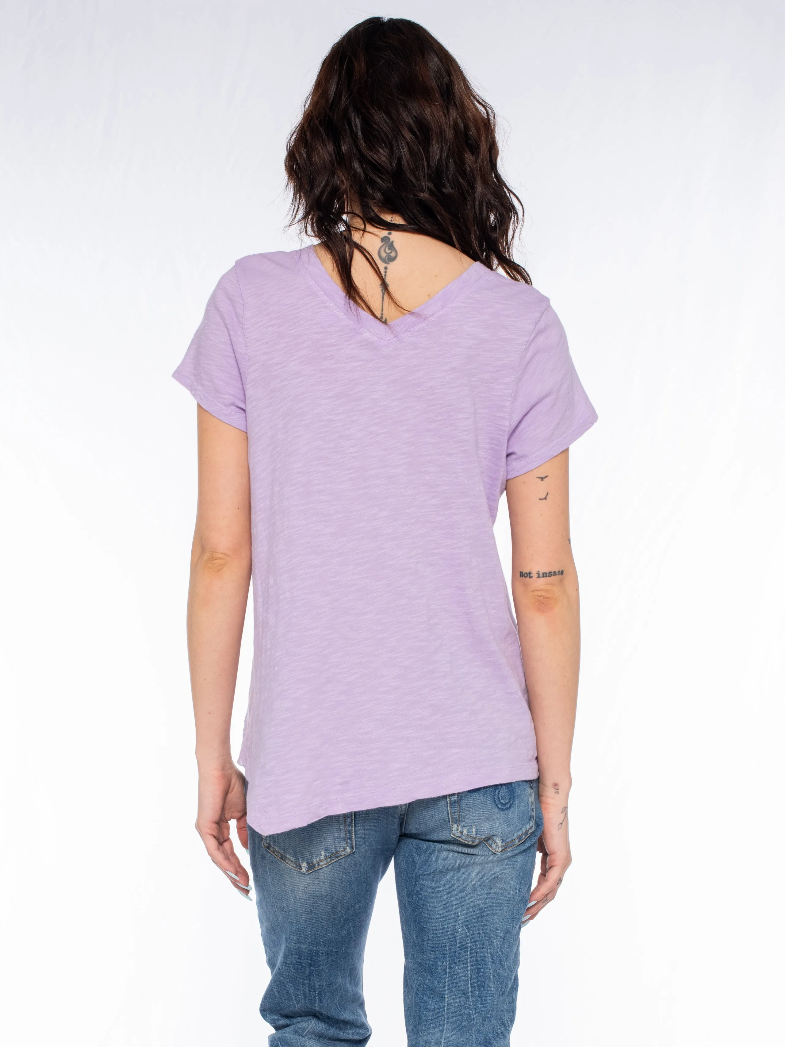 Double V S/S Shrunken Slant Back Tee