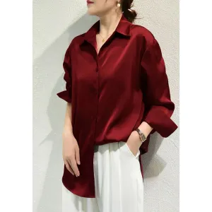 Eliana® | Luxury Satin Blouses: Timeless Elegant Tops In Solid Colors