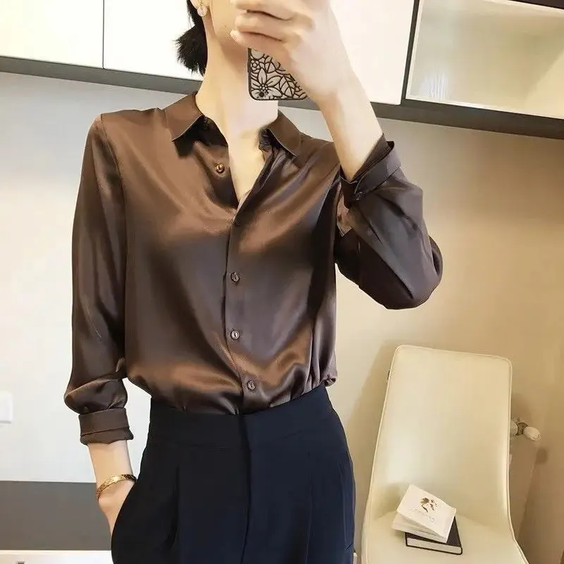 Eliana® | Luxury Satin Blouses: Timeless Elegant Tops In Solid Colors