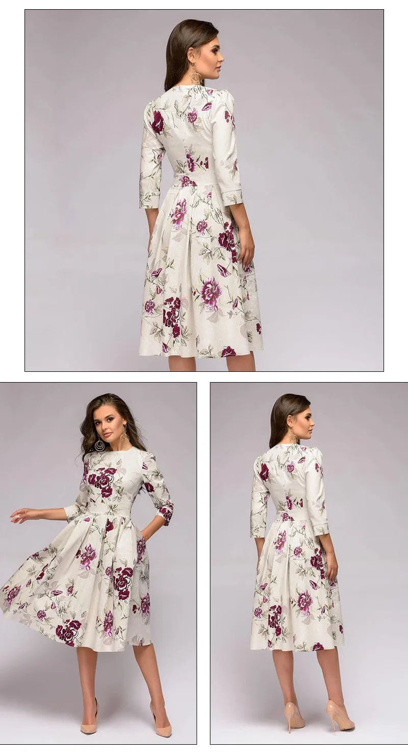 Elisa Reign Elegant Vintage A-line Dress