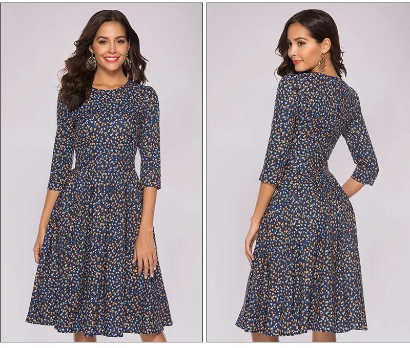 Elisa Reign Elegant Vintage A-line Dress