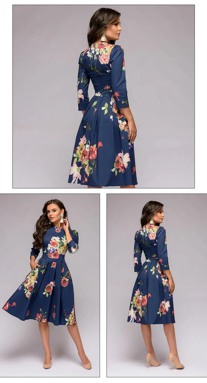 Elisa Reign Elegant Vintage A-line Dress