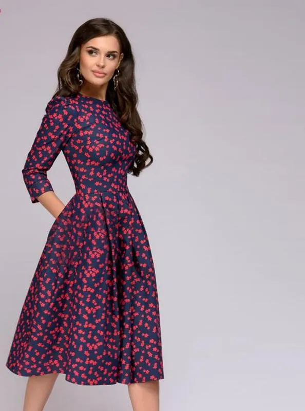 Elisa Reign Elegant Vintage A-line Dress