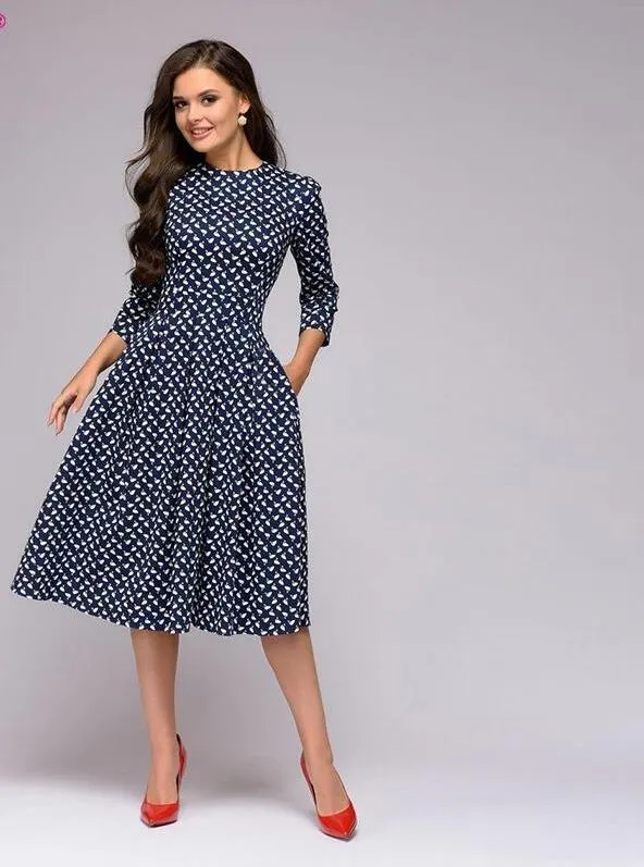 Elisa Reign Elegant Vintage A-line Dress
