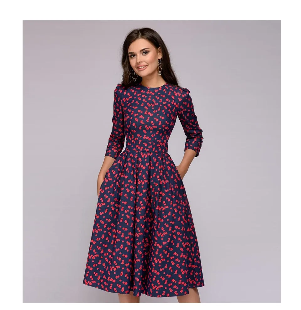 Elisa Reign Elegant Vintage A-line Dress