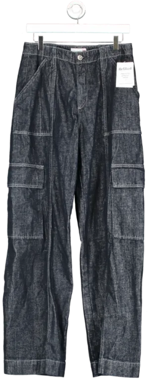 EmRata Blue Lose Rise Wide Leg Jeans W27