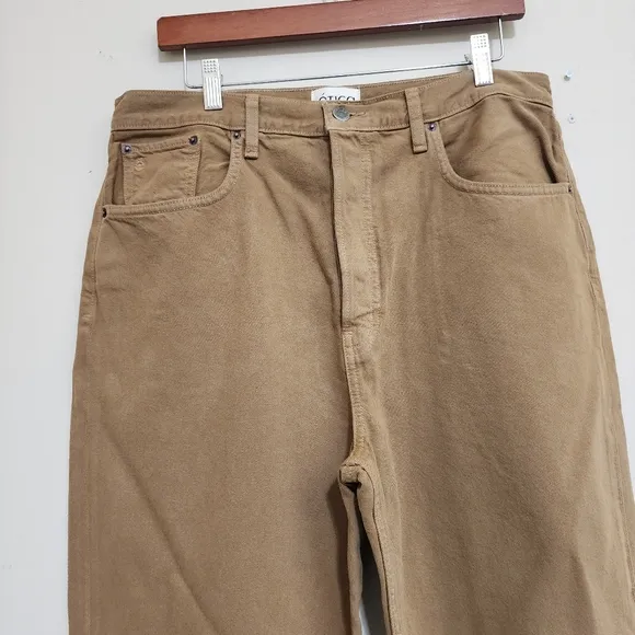 ETICA Bryce Pinch Waist High Rise Boyfriend Jeans 31 Tan NWT anthropologie