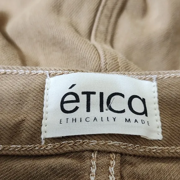 ETICA Bryce Pinch Waist High Rise Boyfriend Jeans 31 Tan NWT anthropologie