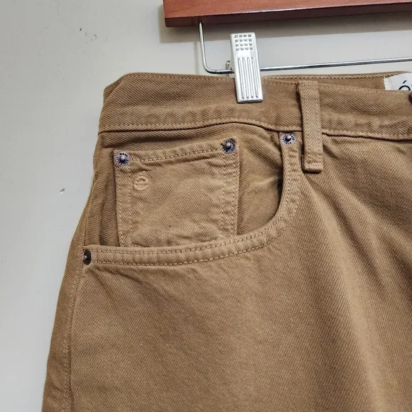 ETICA Bryce Pinch Waist High Rise Boyfriend Jeans 31 Tan NWT anthropologie