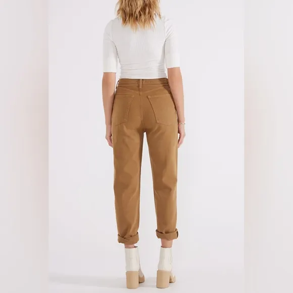 ETICA Bryce Pinch Waist High Rise Boyfriend Jeans 31 Tan NWT anthropologie
