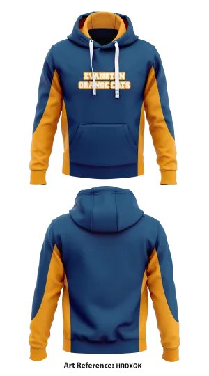 Evanston Orange Cats Store 1  Core Men's Hooded Performance Sweatshirt - HRdXQK