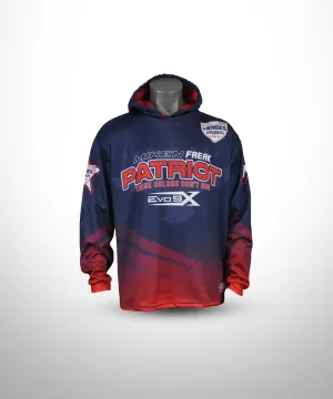 Evo9x PATRIOT Full Dye Sublimated Hoodie Navy & Red