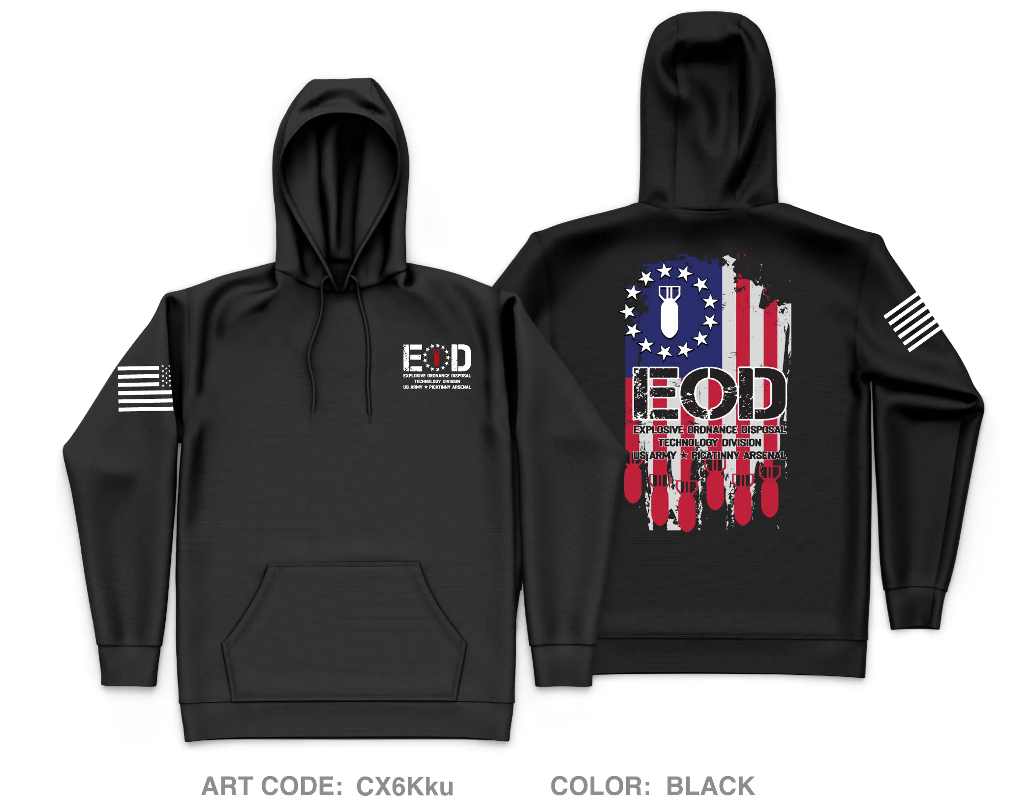 Explosive Ordnance Disposal Technology Division (EOD) Core Men's Hooded Performance Sweatshirt - CX6Kku