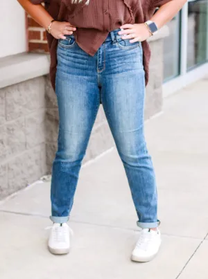 Feeling Original Judy Blue Bleach Splash Boyfriend Jeans