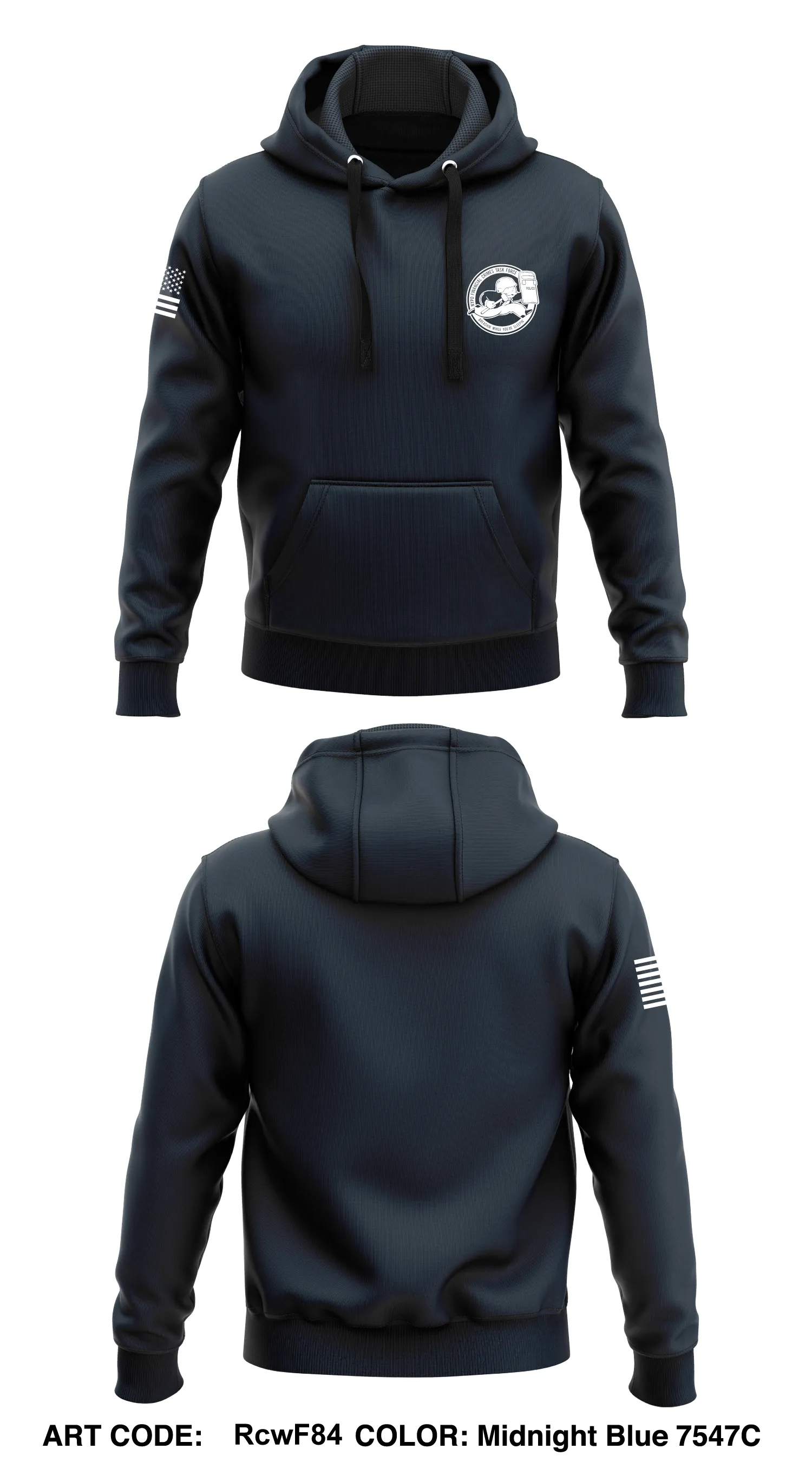 FINANCIAL CRIMES TASK FORCE Core Men's Hooded Performance Sweatshirt - RCWF84
