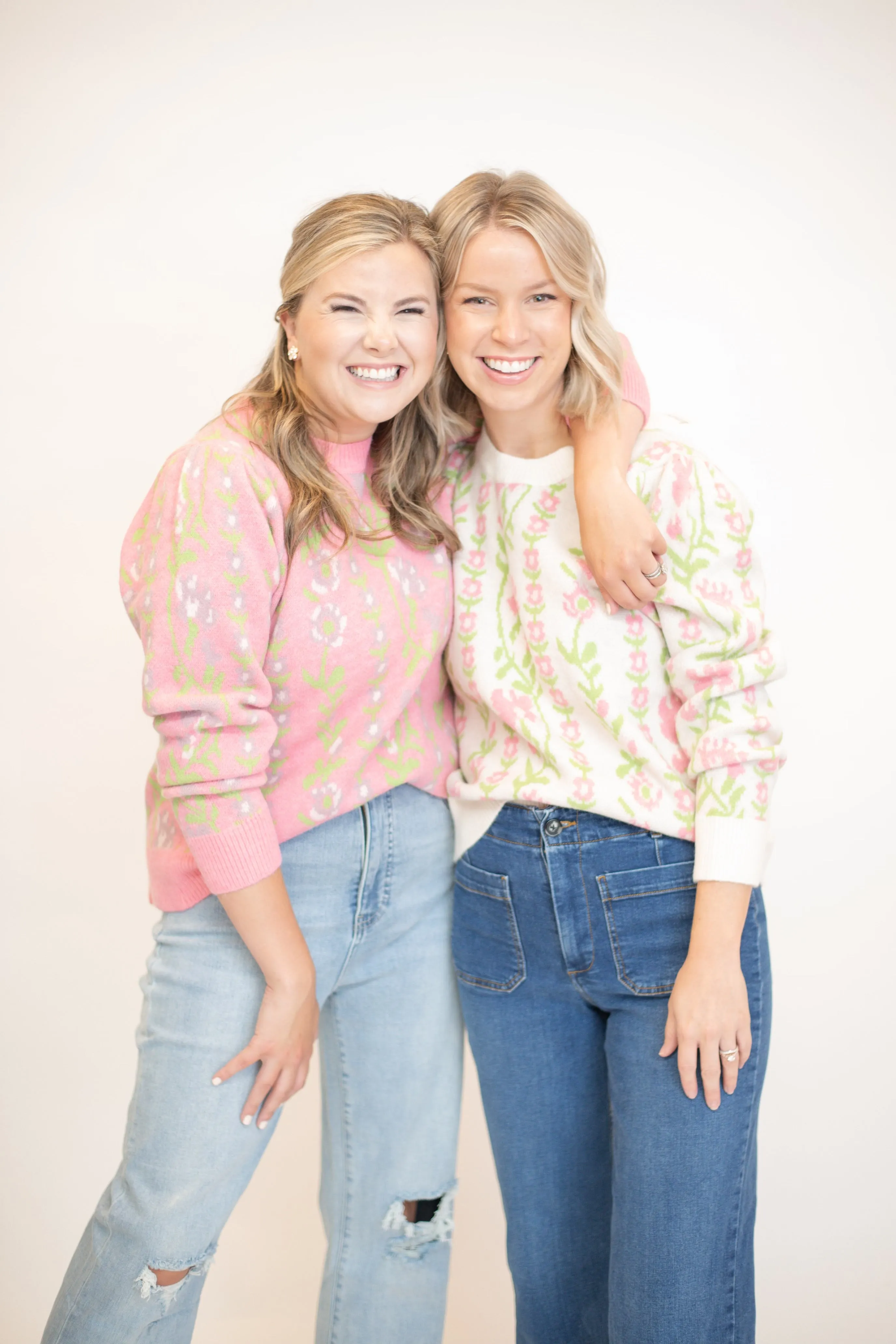 Floral Detail Sweater - Ivory