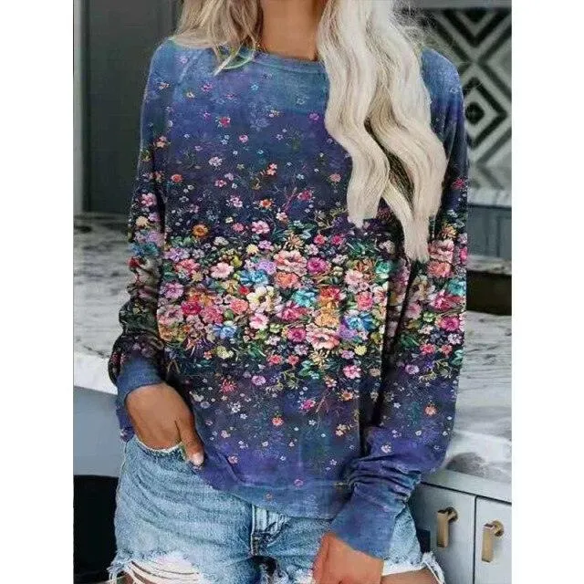 Floral-printed Full sleeve Sweatshirt
