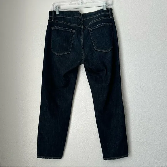 FRAME Le Garcon Crop Boyfriend Jeans In Covant Size 28 Frame Jeans cropped dark