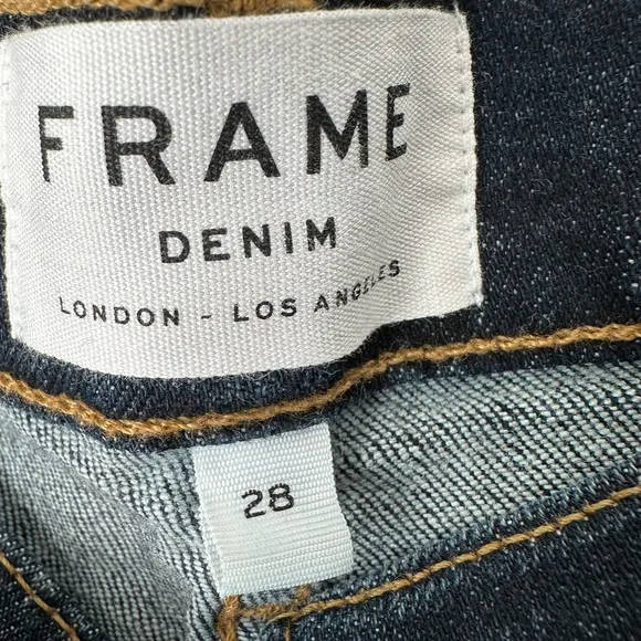 FRAME Le Garcon Crop Boyfriend Jeans In Covant Size 28 Frame Jeans cropped dark