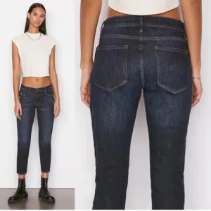 FRAME Le Garcon Crop Boyfriend Jeans In Covant Size 28 Frame Jeans cropped dark
