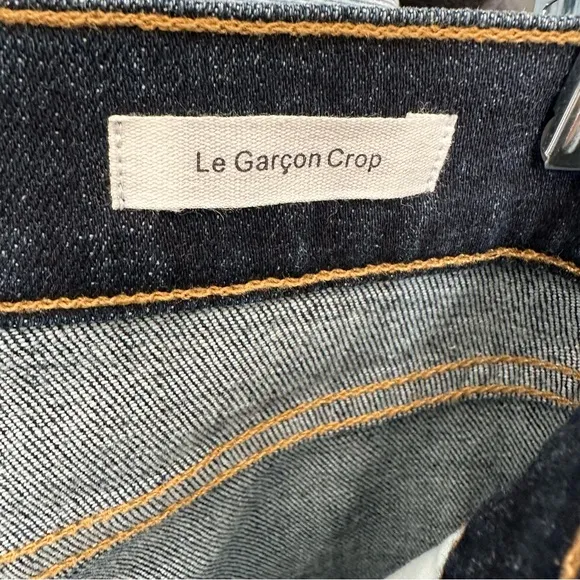 FRAME Le Garcon Crop Boyfriend Jeans In Covant Size 28 Frame Jeans cropped dark