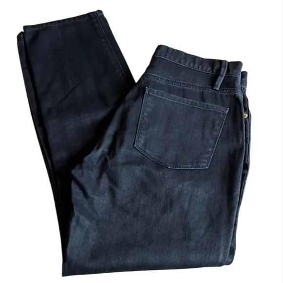 FRAME Le Sylvie Slender Straight Black Tonal Stripe Jeans - 27